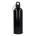 R-SS bottiglia a parete singola con moschettone 750ml Nero - personalizzabile con logo