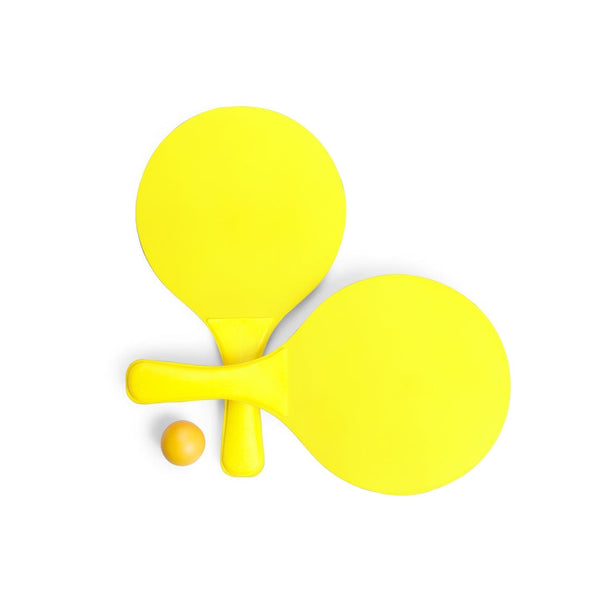 Racchette Spiaggia Faluk giallo - personalizzabile con logo