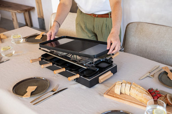 Raclette per 8 persone BOSKA Gourmet Party (EU Type F) nero - personalizzabile con logo