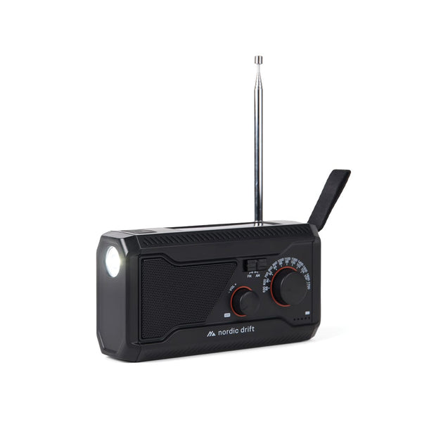 Radio multifunzione 4000mAh Nordic Drift Titan IPX4 nero - personalizzabile con logo