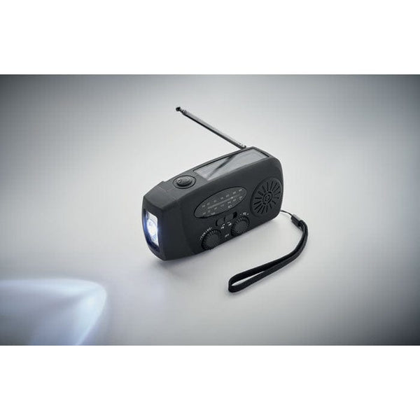 Radio portatile con torcia LED - personalizzabile con logo