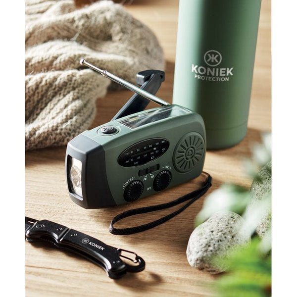 Radio portatile con torcia LED - personalizzabile con logo