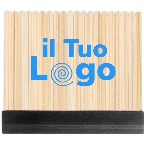 Raschia ghiaccio in bamboo beige - personalizzabile con logo