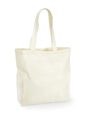 Recycled Cotton Maxi Tote natural - personalizzabile con logo