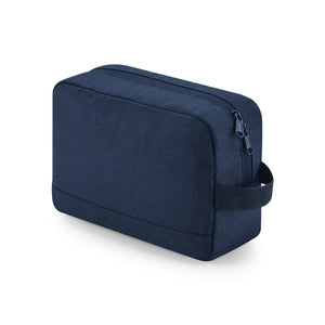Recycled Essentials Wash Bag blu - personalizzabile con logo