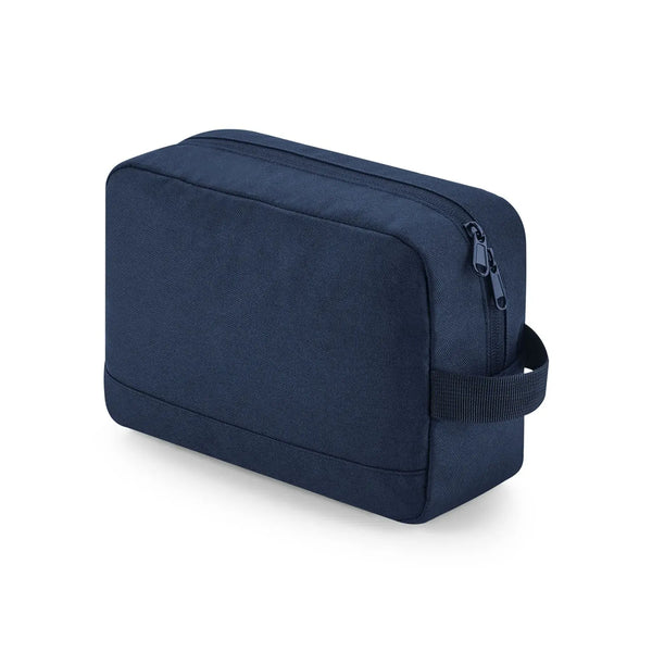 Recycled Essentials Wash Bag blu - personalizzabile con logo