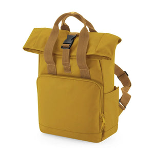 Recycled Mini Twin Handle Roll-Top Backpack arancione - personalizzabile con logo