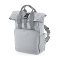 Recycled Mini Twin Handle Roll-Top Backpack grigio - personalizzabile con logo