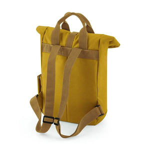 Recycled Mini Twin Handle Roll-Top Backpack - personalizzabile con logo