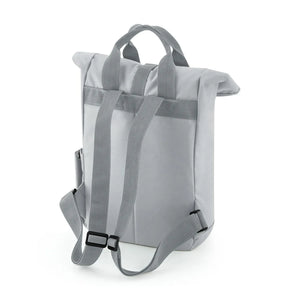 Recycled Mini Twin Handle Roll-Top Backpack - personalizzabile con logo