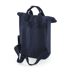 Recycled Mini Twin Handle Roll-Top Backpack - personalizzabile con logo