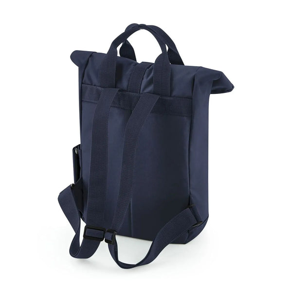 Recycled Mini Twin Handle Roll-Top Backpack - personalizzabile con logo