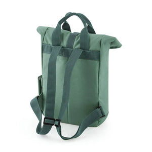 Recycled Mini Twin Handle Roll-Top Backpack - personalizzabile con logo