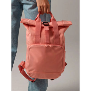 Recycled Mini Twin Handle Roll-Top Backpack - personalizzabile con logo