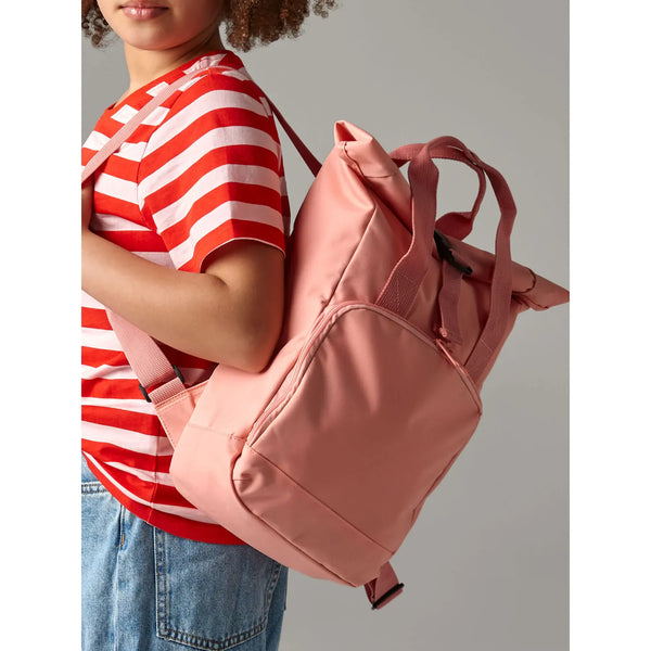 Recycled Mini Twin Handle Roll-Top Backpack - personalizzabile con logo