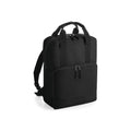 Recycled Twin Handle Cooler Backpack nero - personalizzabile con logo
