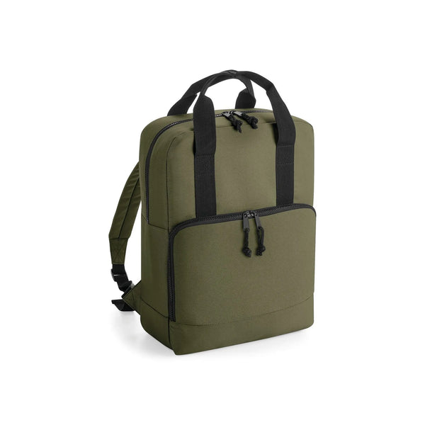 Recycled Twin Handle Cooler Backpack verde - personalizzabile con logo
