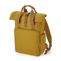 Recycled Twin Handle Roll-Top Laptop Backpack arancione - personalizzabile con logo