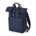 Recycled Twin Handle Roll-Top Laptop Backpack blu - personalizzabile con logo