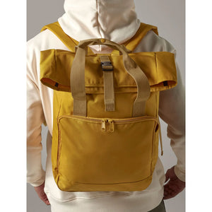Recycled Twin Handle Roll-Top Laptop Backpack - personalizzabile con logo