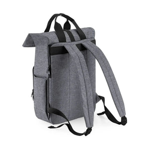 Recycled Twin Handle Roll-Top Laptop Backpack - personalizzabile con logo