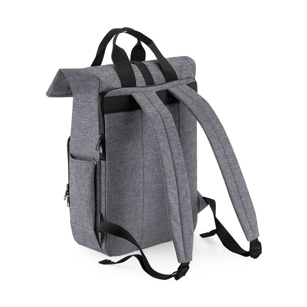 Recycled Twin Handle Roll-Top Laptop Backpack - personalizzabile con logo