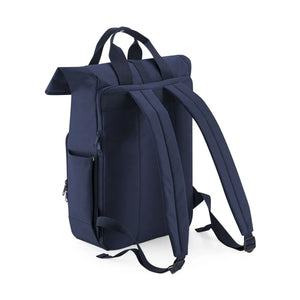 Recycled Twin Handle Roll-Top Laptop Backpack - personalizzabile con logo