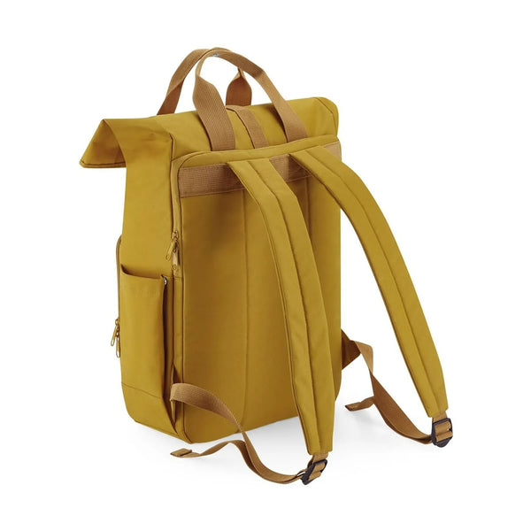 Recycled Twin Handle Roll-Top Laptop Backpack - personalizzabile con logo