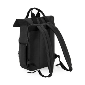 Recycled Twin Handle Roll-Top Laptop Backpack - personalizzabile con logo