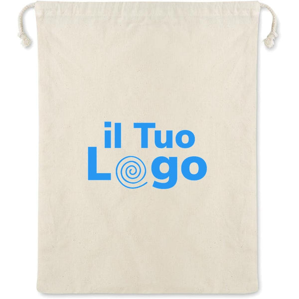 Rete in cotone riutilizzabile beige - personalizzabile con logo