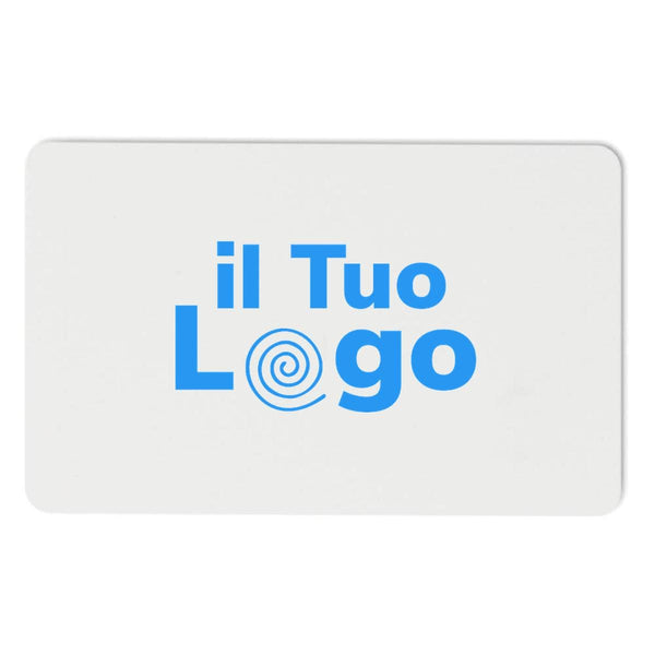 RFID con blocco bianco - personalizzabile con logo
