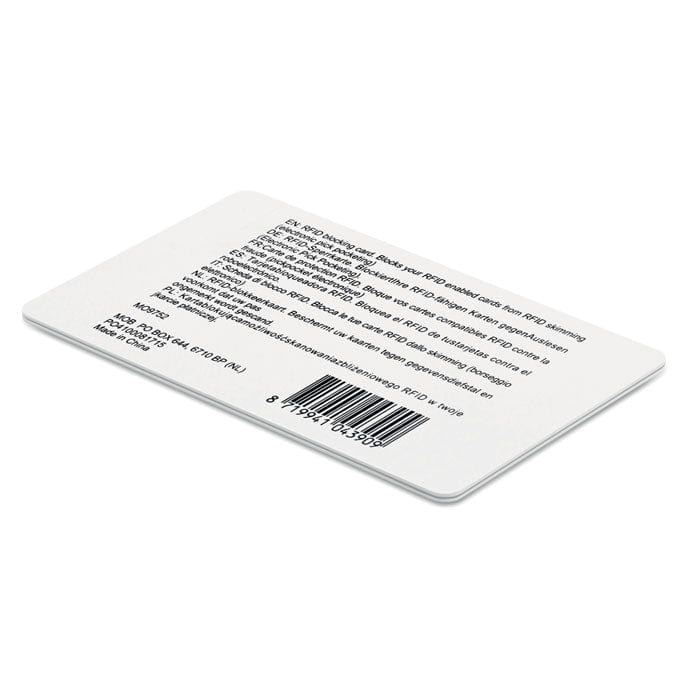 RFID con blocco bianco - personalizzabile con logo