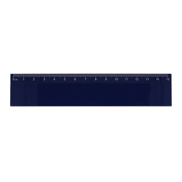 Righello 15cm blu navy - personalizzabile con logo