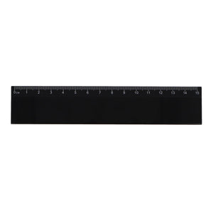 Righello 15cm Nero - personalizzabile con logo