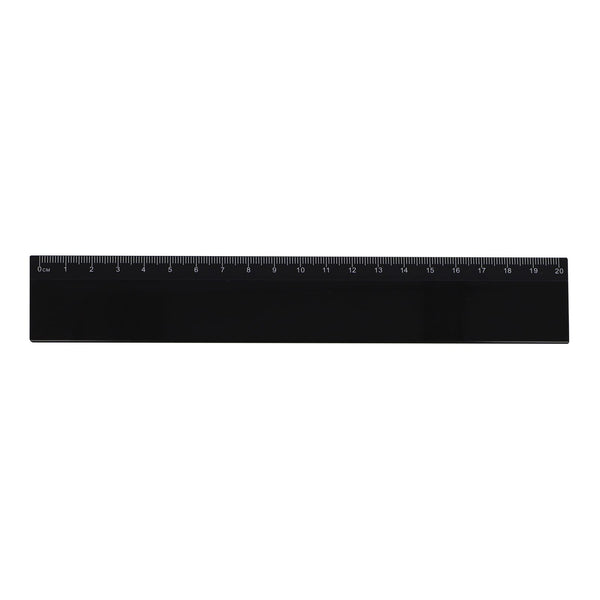 Righello 20cm Nero - personalizzabile con logo