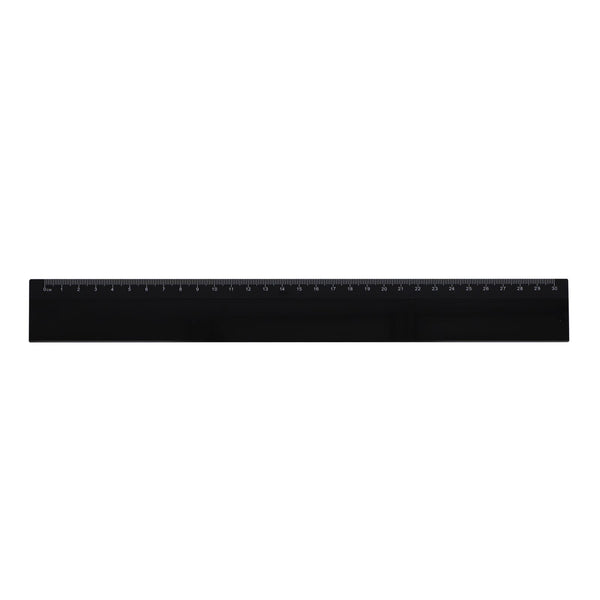 Righello 30cm Nero - personalizzabile con logo