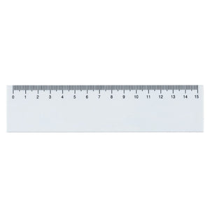 Righello da 15 cm Bianco - personalizzabile con logo