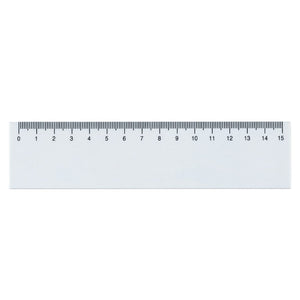 Righello da 15 cm Bianco - personalizzabile con logo