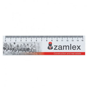 Righello da 15 cm Bianco - personalizzabile con logo