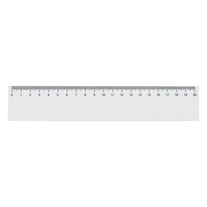 Righello da 20 cm Bianco - personalizzabile con logo