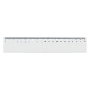 Righello da 20 cm Bianco - personalizzabile con logo