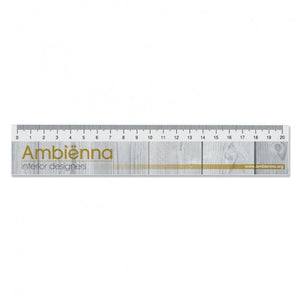 Righello da 20 cm Bianco - personalizzabile con logo