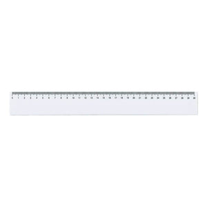 Righello da 30 cm Bianco - personalizzabile con logo