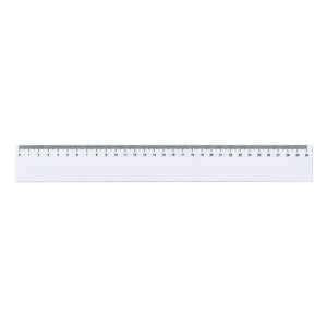 Righello da 30 cm Bianco - personalizzabile con logo