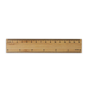 Righello in bambù 15 cm natural - personalizzabile con logo