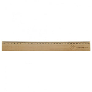 Righello in legno 30 cm beige - personalizzabile con logo