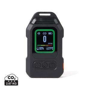 Rilevatore portatile di CO Nordic Drift Everest con LED nero - personalizzabile con logo