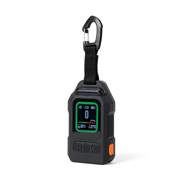 Rilevatore portatile di CO Nordic Drift Everest con LED nero - personalizzabile con logo