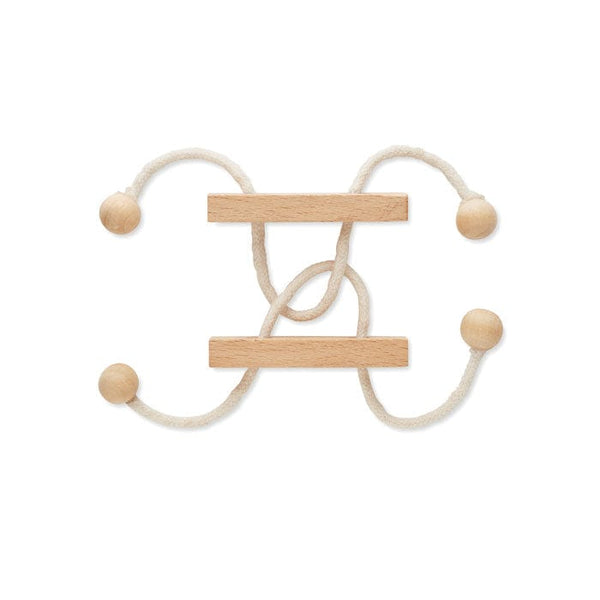 Rompicapo in legno rettangolo beige - personalizzabile con logo