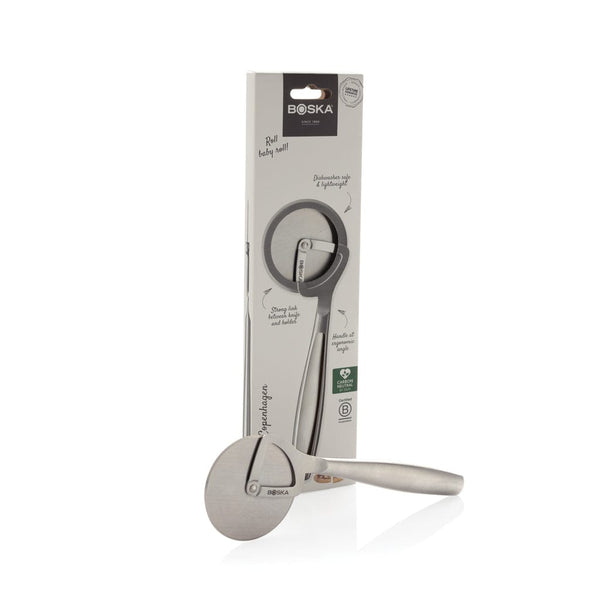 Rotella per pizza BOSKA Copenhagen color argento - personalizzabile con logo